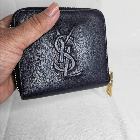 YSL YVES SAINT LAURENT SHORT ZIPPY SNAP WALLET/GENDERLESS - Picture 16 of 16